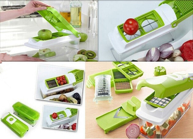 12pcs Multifunctional Vegetable Chopper Slicer Dicer Cut