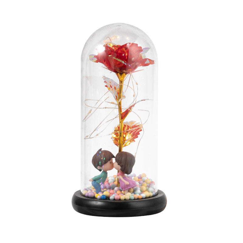 Eternal Rose LED Light Flower In Glass Valentines Day Gifts FREE SHIPPING