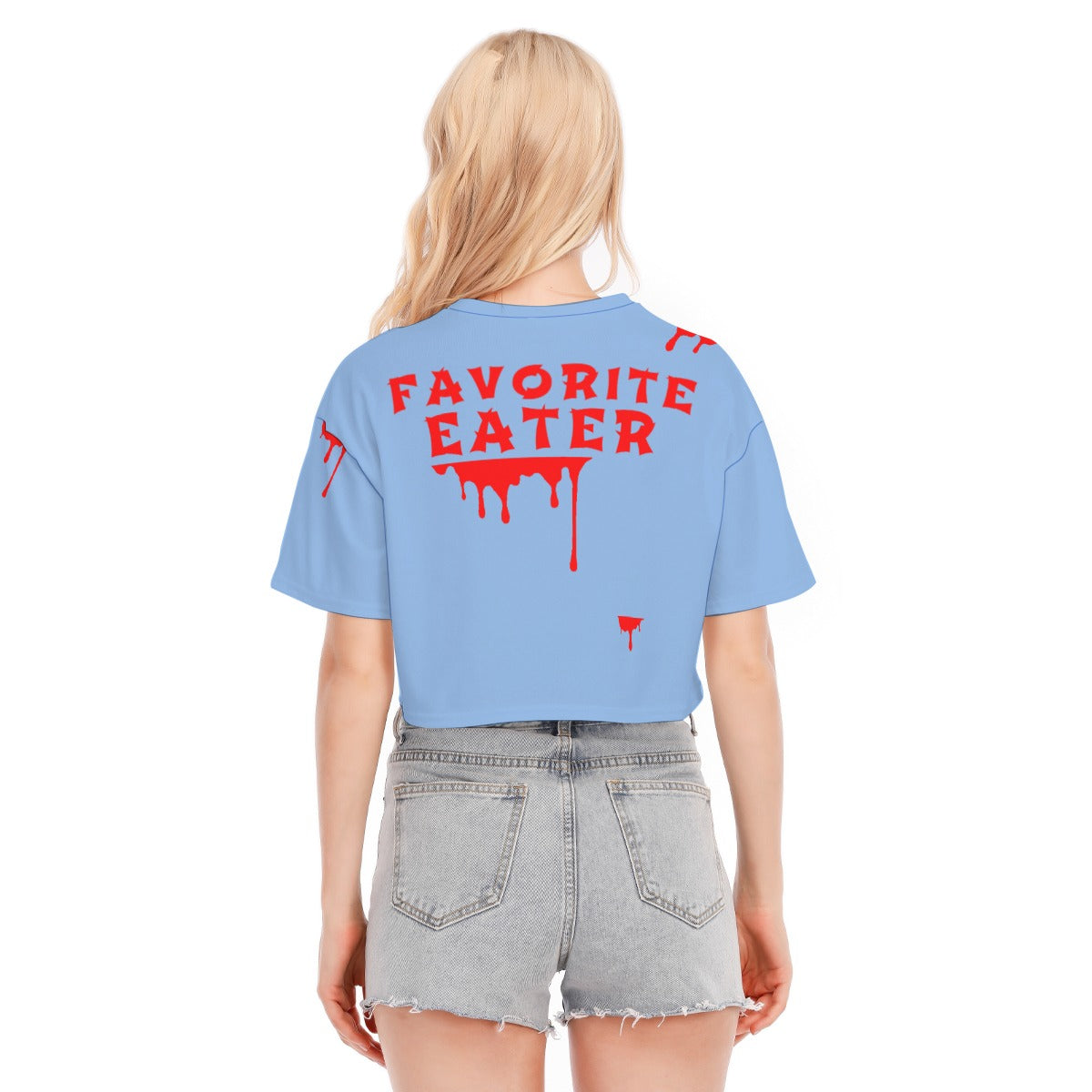 FAV EATER CROPPED T-SHIRT BLUE | FREE SHIPPING