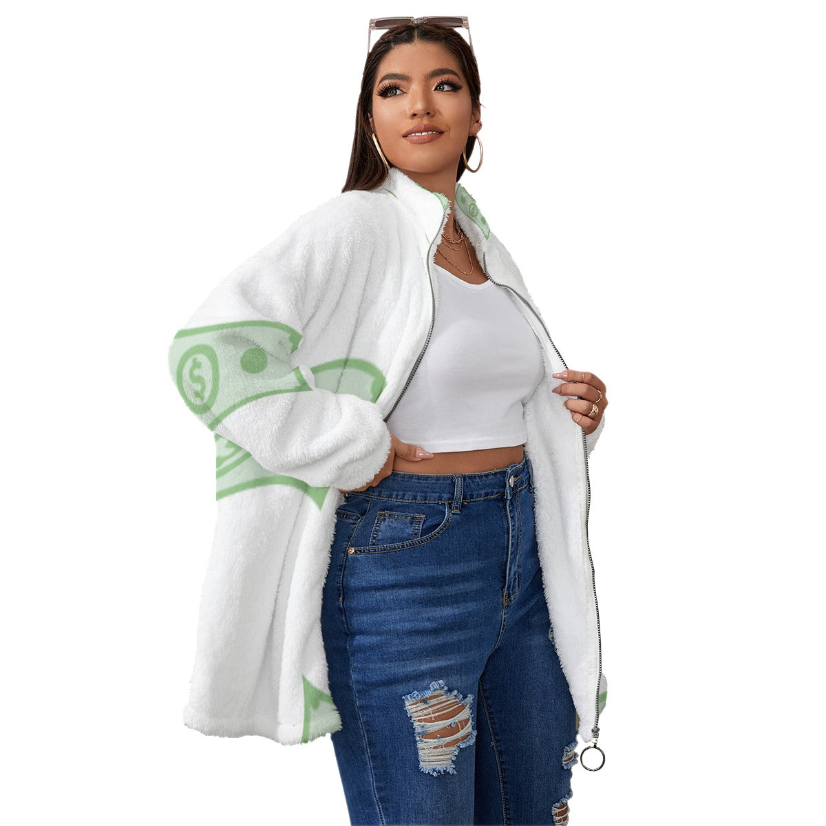 BBS Borg Fleece Stand-up Collar Coat FREE SHIPPING