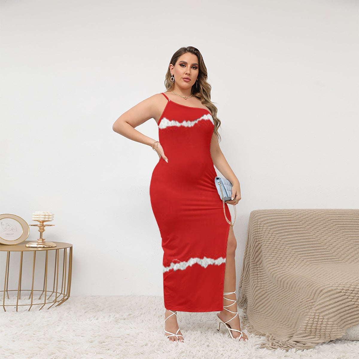 Dress With Side Split (Plus Size) FREE SHIPPING