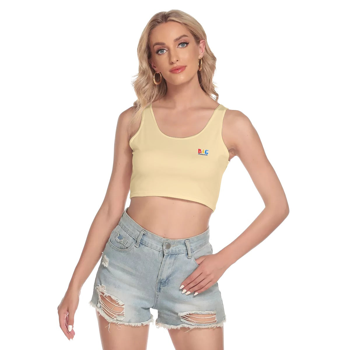 CREAM Crop Tank Top FREE SHIPPING