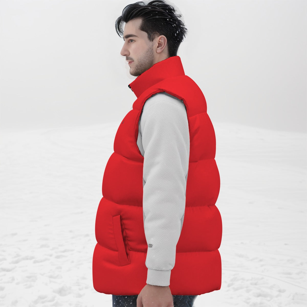 BBS RED PUFF VEST FREE SHIPPING
