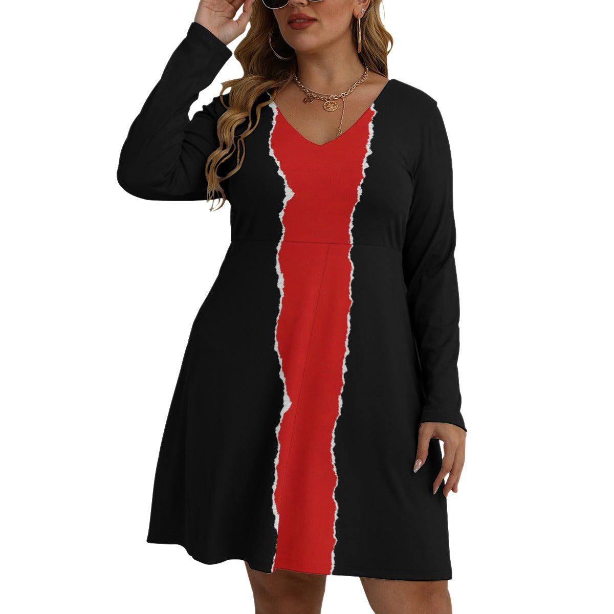 Long Sleeve Dress(Plus Size) FREE SHIPPING