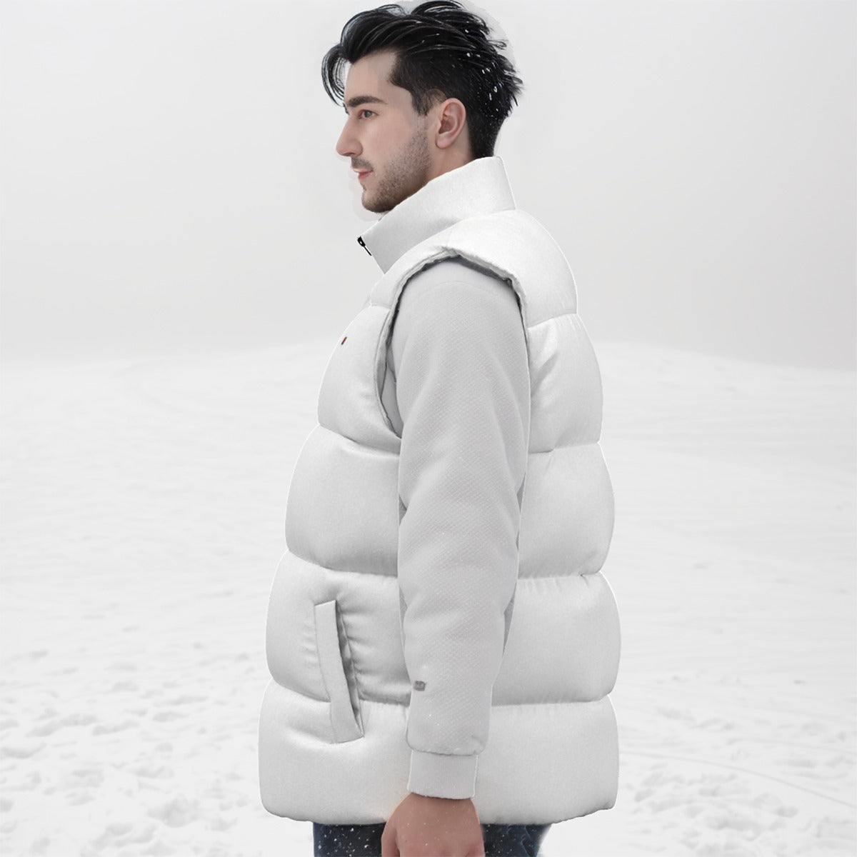 BBS WHT PUFF VEST FREE SHIPPING