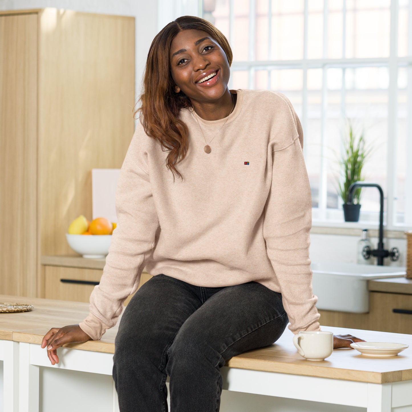 BBS Unisex sueded fleece sweatshirt