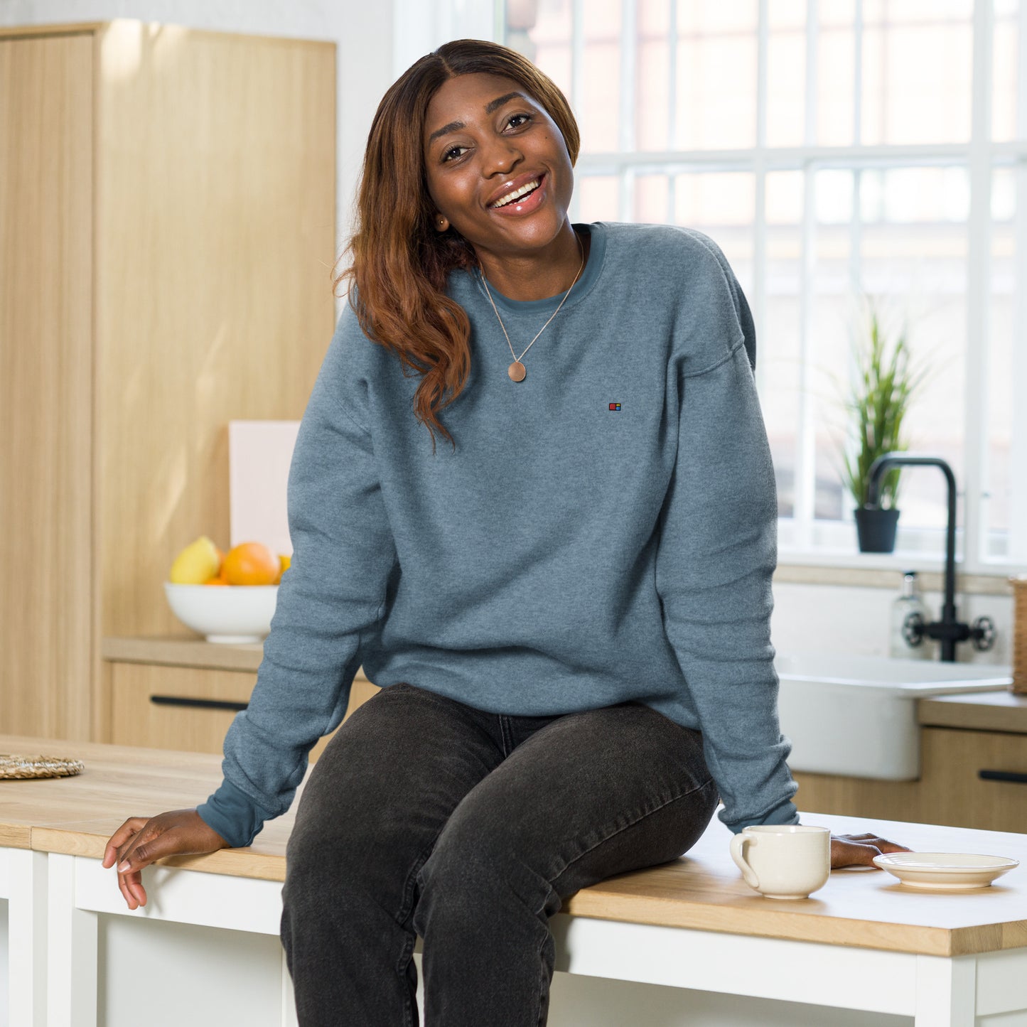 BBS Unisex sueded fleece sweatshirt