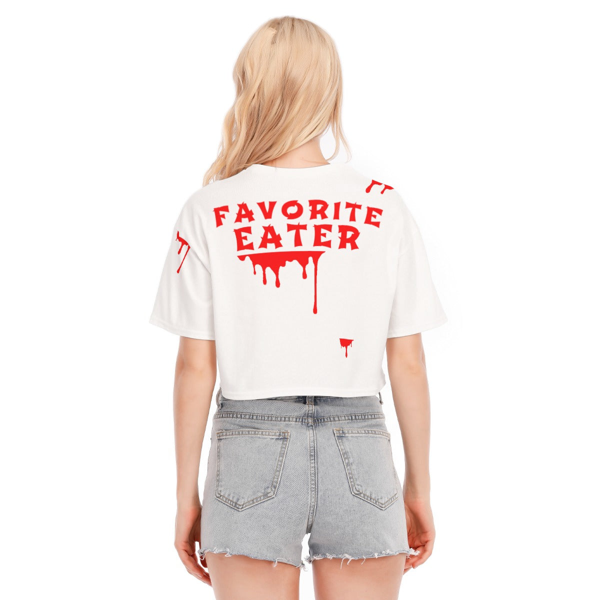 FAV EATER CROPPED T-SHIRT WHITE | FREE SHIPPING