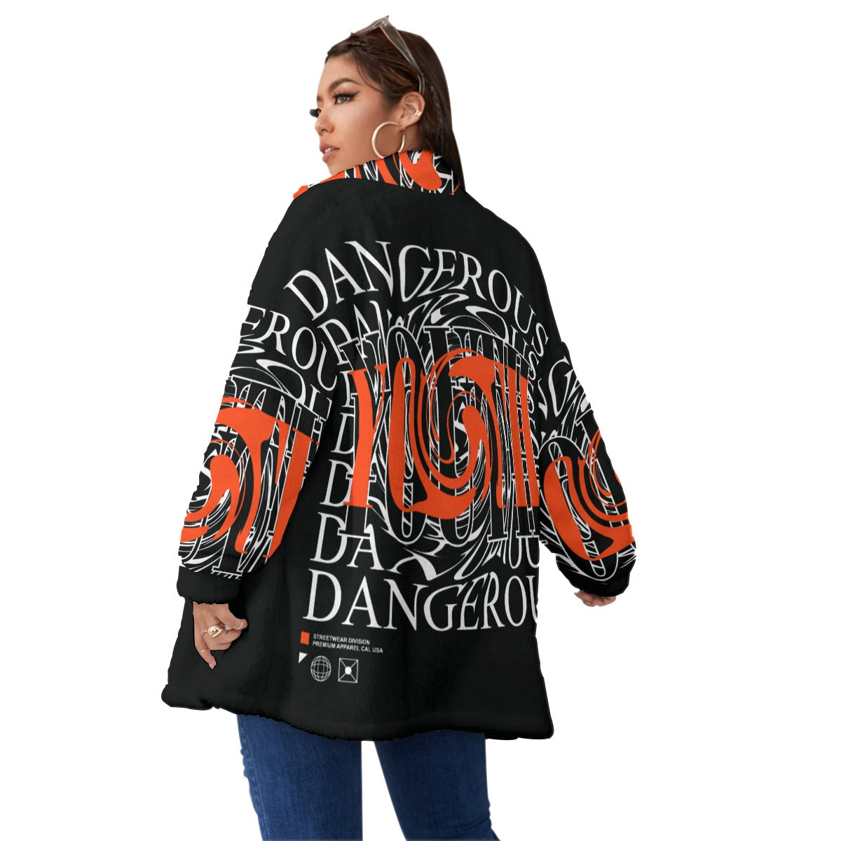 BBS Borg Fleece Stand-up Collar Coat FREE SHIPPING