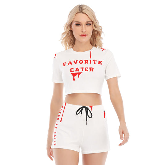 FAV EATER T-SHIRT & SHORTS SET WHITE | FREE SHIPPING