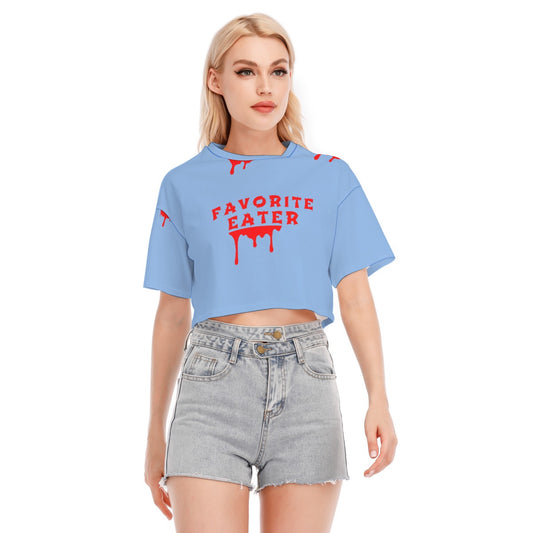 FAV EATER CROPPED T-SHIRT BLUE | FREE SHIPPING