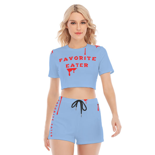 FAV EATER T-SHIRT & SHORTS SET BLUE | FREE SHIPPING