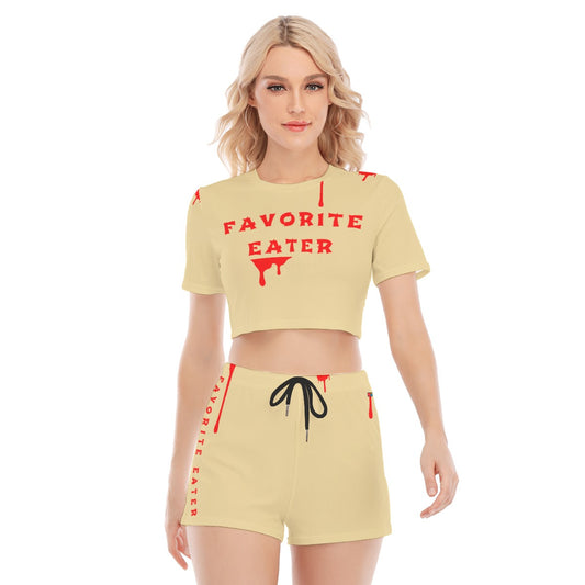 FAV EATER T-SHIRT & SHORTS SET CREAM | FREE SHIPPING