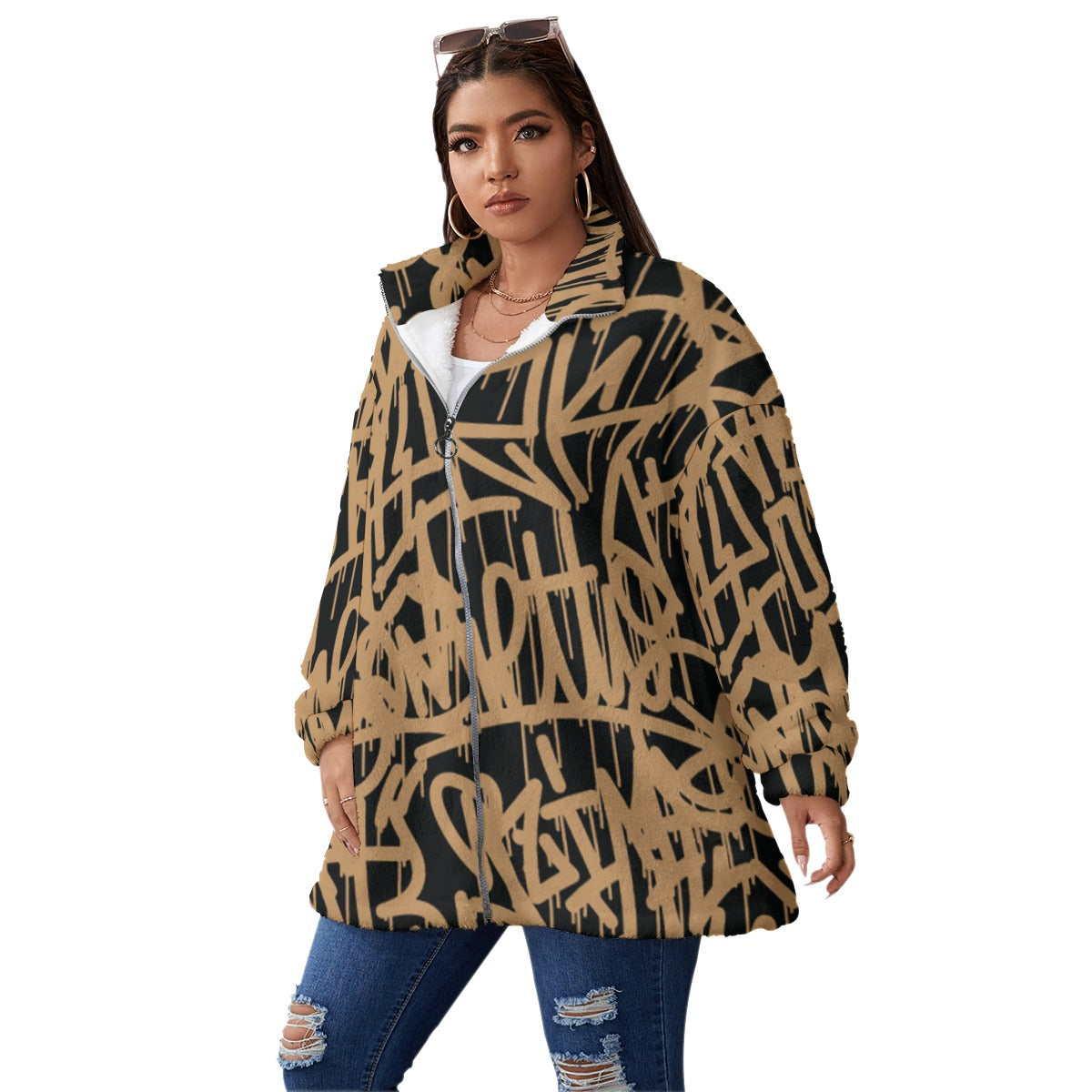BBS Borg Fleece Stand-up Collar Coat FREE SHIPPING