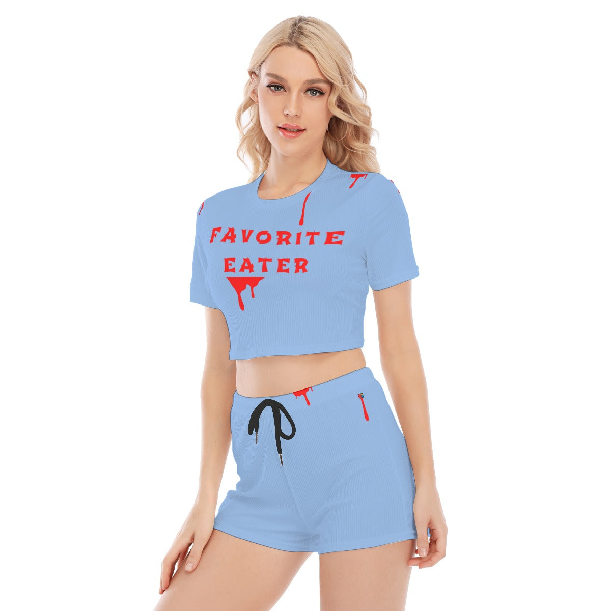FAV EATER T-SHIRT & SHORTS SET BLUE | FREE SHIPPING