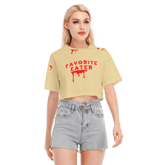 FAV EATER CROPPED T-SHIRT CREAM | FREE SHIPPING