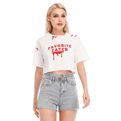 FAV EATER CROPPED T-SHIRT WHITE | FREE SHIPPING
