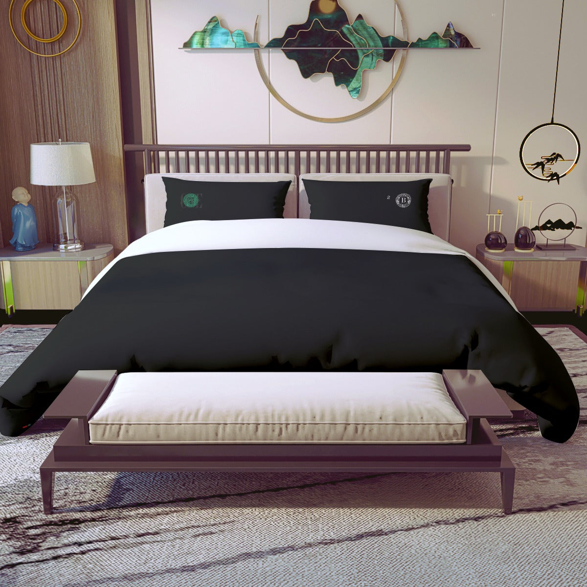 BBS Blanket & Pillow Cases BLK FREE SHIPPING