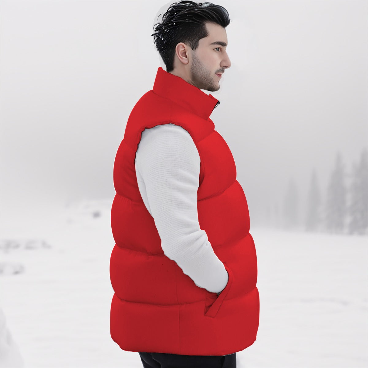 BBS RED PUFF VEST FREE SHIPPING