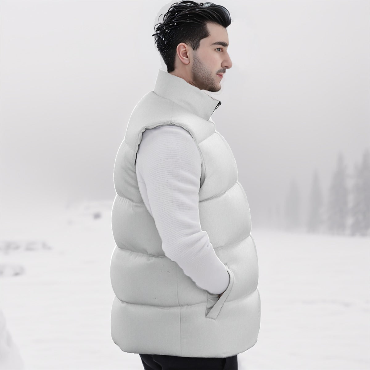 BBS WHT PUFF VEST FREE SHIPPING