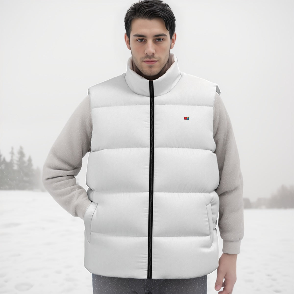 BBS WHT PUFF VEST FREE SHIPPING