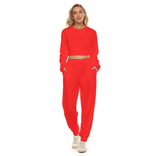 Crop Sweatshirt Suit FREE SHIPPING