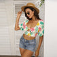 Cropped Top With Puff Sleeve FREE SHIPPING
