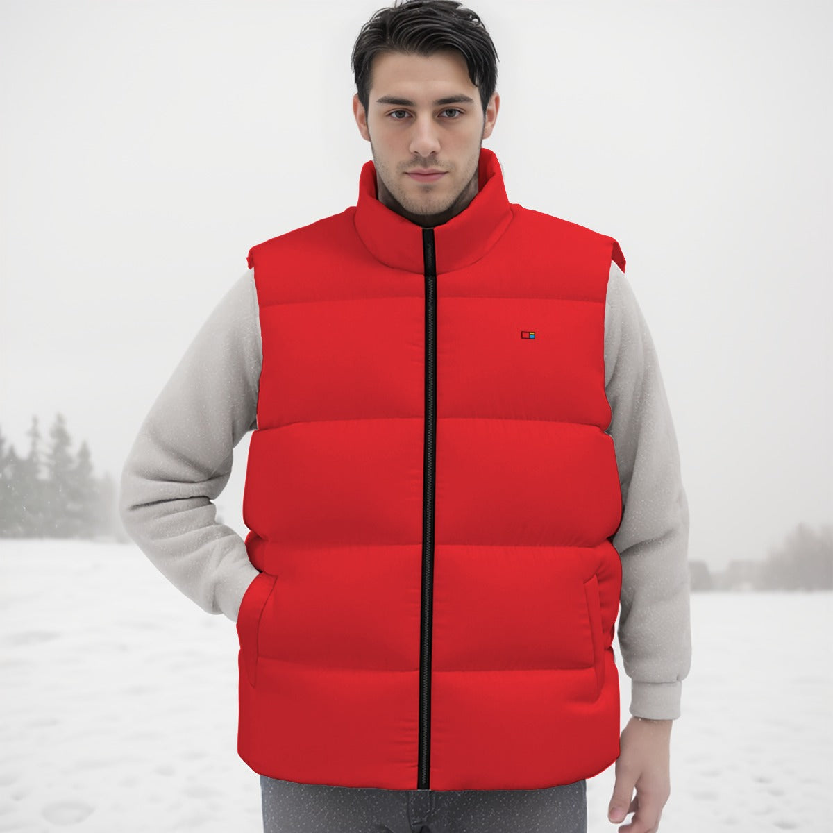 BBS RED PUFF VEST FREE SHIPPING