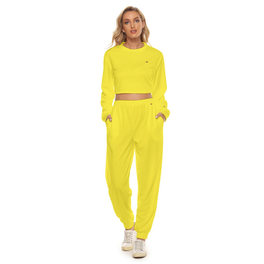 Crop Sweatshirt Suit FREE SHIPPING