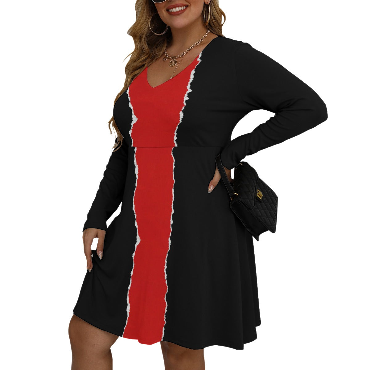 Long Sleeve Dress(Plus Size) FREE SHIPPING