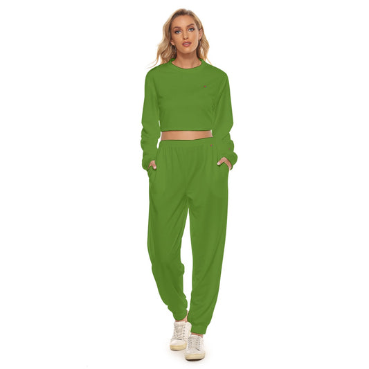 Crop Sweatshirt Suit FREE SHIPPING