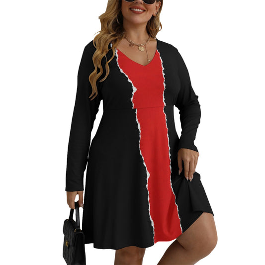 Long Sleeve Dress(Plus Size) FREE SHIPPING