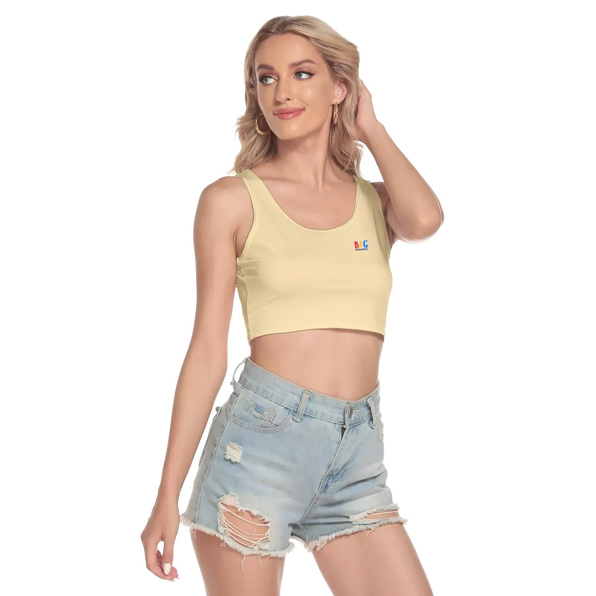 CREAM Crop Tank Top FREE SHIPPING