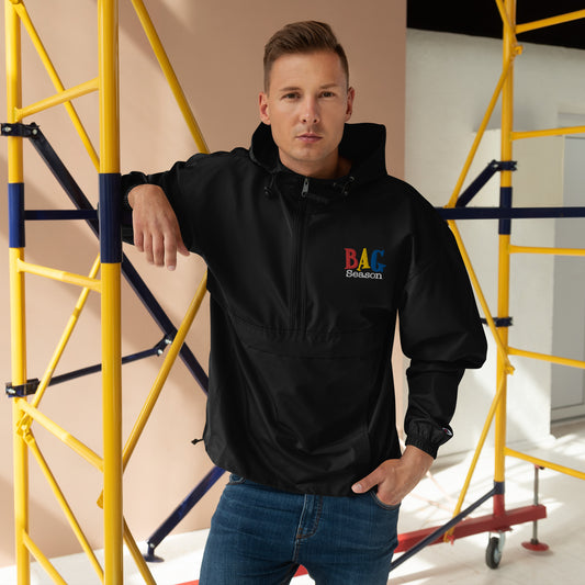 Bag Season Embroidered Champion Packable Jacket FREE SHIPPING
